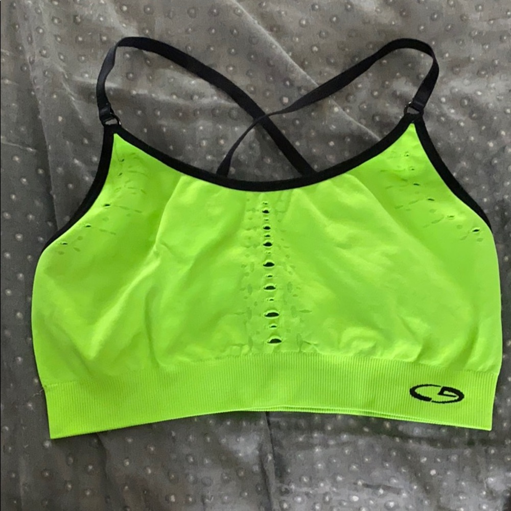 Neon Green Champion Sports Bra